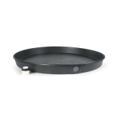 Camco 11400 Drain Pan With PVC Fitting (E/F), 26 in Dia, 2-1/2 in D, Plastic, Use With: Electric Water Heater