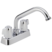 DELTA® 2131LF Laundry Faucet, Deck Installation / Mounting, 2 Handles, 2 Holes, Chrome-Plated, 7 in, 2-3/8 in