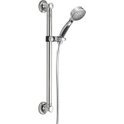 DELTA® 51900 Hand Held Shower With Traditional Slide Bar/Grab Bar, 1.75 gpm Flow Rate, 9 Functions, Chrome-Plated