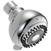 DELTA® 52102-MB Showerhead, 2.5 gpm, 1/2 in, Plastic, 4, Full Body, Fast Massage, Full Spray with Massage, 3-1/8 in