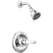 DELTA® BT13210 Shower Trim, Wall Installation / Mounting, Brass, Chrome, 1.75 gpm Flow Rate, 1 Handles, Lever Handle