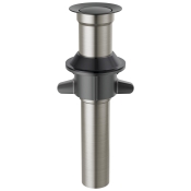 DELTA® RP101632BL Pop-Up Drain, Metal, Matte Black, 8-5/16 in H, 3-1/4 in W, 2-3/16 in OD, 1-1/4 in, Drain
