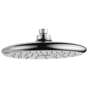 DELTA® RP52382 Raincan Showerhead, 2.5 gpm, 1/2 in, Wall Installation/Mounting, 1, Full Body, Chrome, Round, 8-3/4 in H