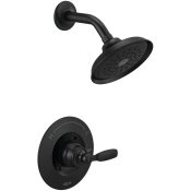 DELTA® T14232-BL Shower Trim, Wall Installation / Mounting, Metal, Matte Black, 1.75 gpm Flow Rate, 1 Handles