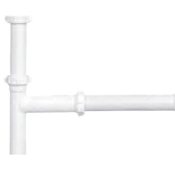 Dearborn® P9100B Disposer Kit, 1-1/2 in, Polypropylene, 13 in L, White, 6 in H