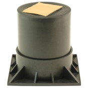 DiversiTech® HPR-3-2PG Heat Pump Riser, 500 lb Load, 3 in H, Polypropylene, 2-Piece, Black
