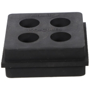 DiversiTech® ISO-2 Iso-Cube Anti-Vibration Pad, 3/4 in H, 18 in W, 18 in D, Rubber, Square, Smooth, Black