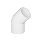 Tigre 417-012 45 deg Elbow, 1-1/4 in, 1-1/4 in, Slip, Slip, PVC, White, Schedule/Class: SCH 40, Elbow, 45 deg