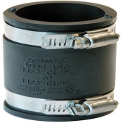Fernco® 1056-150 Flexible Coupling, 1-1/2 in, PVC, Coupling, 1-1/2 in, 4.6 psi Max Working Pressure, 3.43 in L