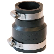 Fernco® 1056-215 Flexible Coupling, 2 in, PVC, Coupling, 1-1/2 in, 4.6 psi Max Working Pressure, 3.392 in L