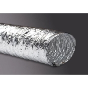 JPL® MNI-25 Air Connector, 4 in ID, 25 ft L, Aluminum Foil/Polyester Core, Flame/Smoke Rating: <25 Flame, <50 Smoke