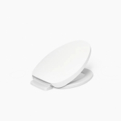 Kohler® PureWarmth® K-10349-0 Toilet Seat, Elongated Bowl Shape, White, Plastic, Yes, Yes, 18-7/16 in Length