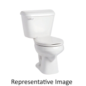 Mansfield® 131-W Toilet Bowl, Hybrid Flapper Flush, 15-1/8 in Bowl Height, Glaze, 2 in, 10 in Rough-In, Vitreous China
