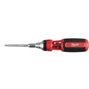 Milwaukee® 48-22-2322 9-in-1 Square Drive Multi-Bit Ratcheting Driver, 1/4 in Drive, #1, #2, #3 Bit, 9 -Piece, 9 in L