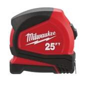 Milwaukee® 48-22-6625 Compact Tape Measure, 3.13 in Length, 1.65 in Width, 3 in Height, 25 ft Blade Length