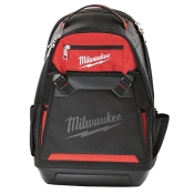 Milwaukee® 48-22-8200 Jobsite Backpack, Nylon, 15.4 in H, 9 in W, 19.9 in D, 35 -Pocket, Black/Red