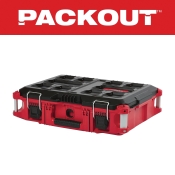 Milwaukee® PACKOUT™ 48-22-8424 Tool Bo, Metal/Polymer, 6-1/2 in H, 22.1 in W, 16.2 in D, 75 lb Load, Red