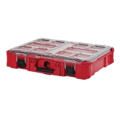 Milwaukee® PACKOUT™ 48-22-8430 Organizer, Polymer, 4.6 in H, 19.7 in W, 15.2 in D, 75 lb Load, 10 -Compartment, Red