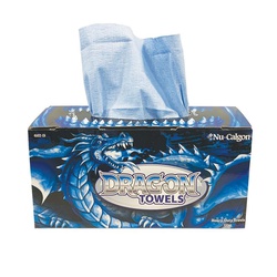Nu-Calgon 4162-01 Dragon Towel, 12 In W, 12-1/2 In L, Blue