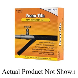 Nu-Calgon 4219-12 Foam-Tite Continuous Roll Insulation Tape, 1/8 In Thick, 2 In W, 30 Ft L, Black