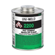 Oatey® 2236S Regular Bodied Fast Set Cement, Applicable Materials: PVC, 32 oz Net Content, Clear, 1 to 6 min Setting