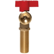 Oatey® 38870 Washing Machine Valve With 1/4 Turn Red Handle, Lever Operator, 3/4 in Inlet Connection, Brass Body