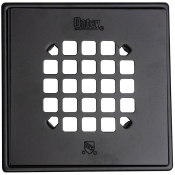 Oatey® 42419 Square Snap-in Shower Strainer With Ring, Stainless Steel, Matte Black, 4.54 in Height, 4.54 in Width