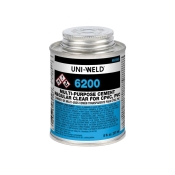 Oatey® Uni-Weld® 6256S Multi-Purpose Cement, Applicable Materials: ABS, CPVC, PVC, 8 oz Net Content, Clear