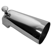 PLUMBMASTER® 34224 Bath Spout With Diverter, Chrome-Plated, 1/2 in Connection, IPS Connection, Zinc Body