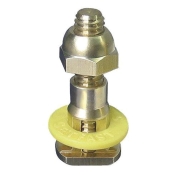PLUMBMASTER® 42443 Self-Adjusting Closet Bolt, 2-1/4 in Length, 5/16 in Diameter, Brass, Bolt Function Type