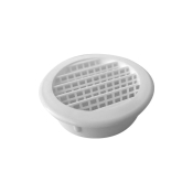 PrimexVents RDV4S01 Soffit Vent, 6.7 in Width, 6.7 in Height, For Duct Size: 4 in, Round Duct, Plastic, Snow White