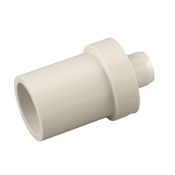 SLIMDUCT® 83024 Pipe Adapter, 3/4 in Connection Size 1, Connection Type 1: Hose, PVC, Adapter Fitting, White
