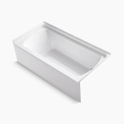 STERLING® 71171120-0 Bath Tub, Floor Installation / Mounting, 60 in Length, 30 in Width, 19 in Height, Acrylic, White