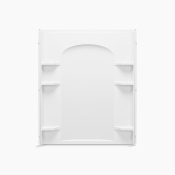 STERLING® 72372100-0 Shower Back Wall Set, Wall Installation / Mounting, 60 in Length, 72-1/2 in Height, Acrylic, White