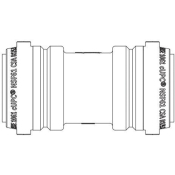 SharkBite™ SharkBite Max™ UXL0141 Coupling, 1-1/2 in, Push-to-Connect, Coupling, 1-1/2 in, Push-to-Connect, Brass