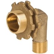 Sioux Chief 616-2 Shower-Lock Leaded Tub Shower Elbow, 1/2 in Inlet Connection, Female Sweat Inlet Connection, Brass