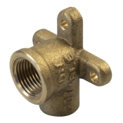 Sioux Chief 616-2E3 Drop Ear Leaded Tub Shower Elbow, 1/2 in Inlet Connection, FIP Inlet Connection, Brass