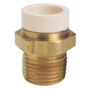 Sioux Chief 646-CG3 Straight Socket, Socket Fitting, 3/4 in Connection Size 1, Connection Type 1: CPVC, Brass