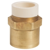 Sioux Chief 647-CG2 Straight Socket, Socket Fitting, 1/2 in Connection Size 1, Connection Type 1: CPVC, Brass