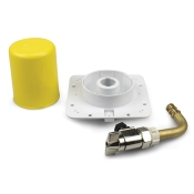 Sioux Chief 699-A1-WR Single Valve Supply Access Plate, 4-1/2 in, 4-1/2 in, ABS, 1/2 in Inlet Connection, Yes, Brass