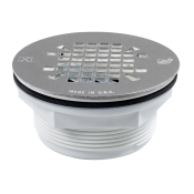 Sioux Chief 828-2 Shower Module Drain, For Pipe Size: 2 in, Polypropylene Body, Stainless Steel Grate, Round