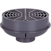 Sioux Chief QuadDrain™ 841-2PPK General-Purpose Floor Drains, For Pipe Size: 2 in, Hub Outlet, PVC Body, PVC, Round