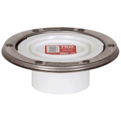 Sioux Chief TKO™ 886-PTMSPK Knockout Closet Flange, For Pipe Size: 3 in, Swivel Ring Flange, PVC Body