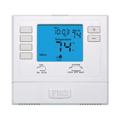Rheem® T705 Pro1 Programmable Thermostat - 1H/1C, Backlit LCD, Battery / Hardwired, White