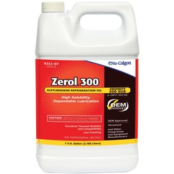 Nu-Calgon 4311-07 300 Zerol Alkylbenzene Refrigeration Oil, 1 Gal, Clear, 55 Cst Viscosity