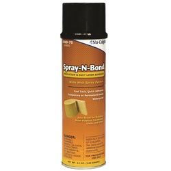 Nu-Calgon 4369-75 Spray-n-Bond-LV Gas Spray Adhesive, Gas, Yellow, Solvent, 12 Oz, Aerosol Can