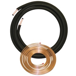 JMF 061412500H EZ-Pull Line Set, 50 Ft L, 3/8 In Liquid Line, 7/8 In Suction Line, 3/4 In Thick Insulation, White