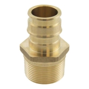 Uponor ProPEX® LF4521515 Adapter, Adapter Fitting, 1-1/2 in Connection Size 1, Connection Type 1: PEX, Brass