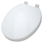 WOLVERINE BRASS® 39711 Toilet Seat, Round Bowl Shape, Yes, For Use With: 39707 Toilets, Seat Function Type
