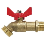 WOLVERINE BRASS® ProSeries 50228 1/4-Turn Hose Bibb, 1/2 in Inlet Connection, MIP Inlet Connection, Brass Body